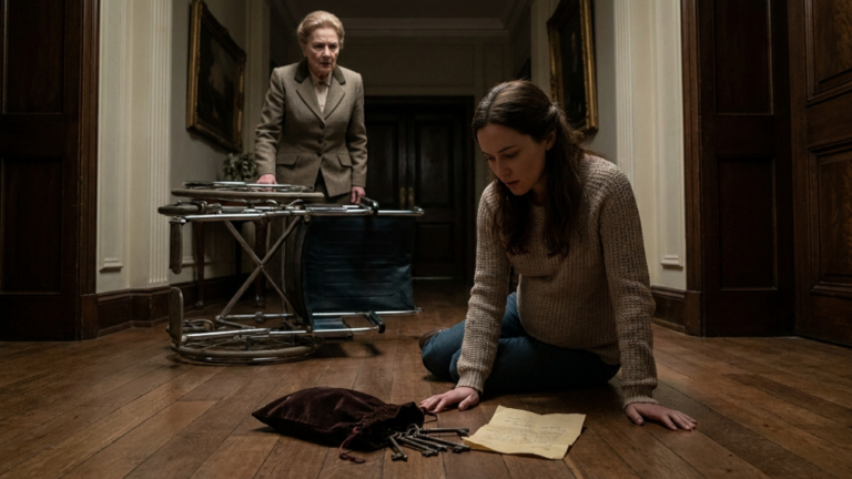 NEXT PART – THE MOTHER-IN-LAW BRUSHED PAST HER PREGNANT DAUGHTER-IN-LAW’S WHEELCHAIR IN THE MANSION HALL AND DELIBERATELY SENT HER CRASHING TO THE FLOOR — BUT THE ROOM FELL SILENT WHEN A SMALL VELVET POUCH SLIPPED FROM HER LAP AND SPILLED OPEN