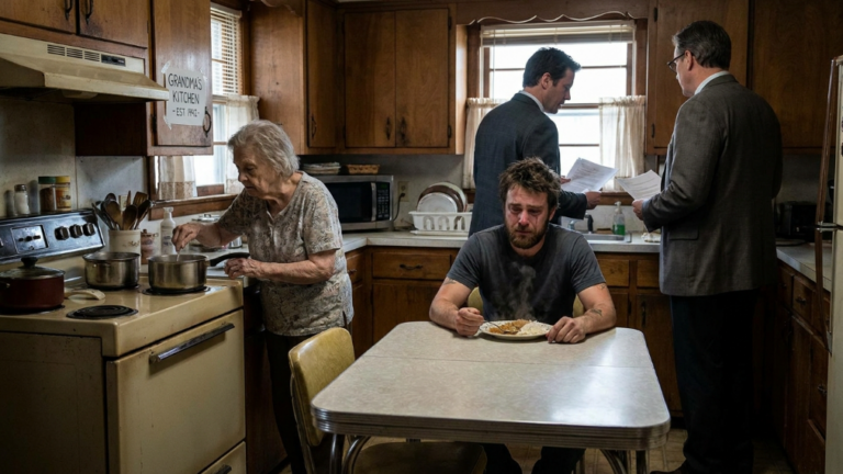 NEXT PART – THEY CAME TO THE OLD WOMAN’S KITCHEN FOR HER HOUSE, NOT FOR HER DINNER — BUT THE GRANDSON WHO HAD NOTHING LEFT SAW WHO STILL LOVED HIM ENOUGH TO COOK