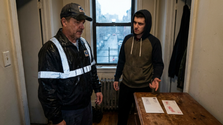 NEXT PART – THE DELIVERY FATHER STOOD SOAKED FROM THE RAIN AS HIS SON SAID HIS LIFE WAS A PRISON HE NEVER WANTED — UNTIL THE COLLEGE ENVELOPE SLIPPED BESIDE A DEBT NOTICE HE HAD BEEN HIDING